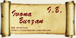 Ivona Burzan vizit kartica